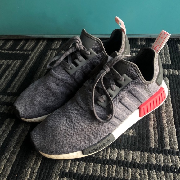 nmd grey and red